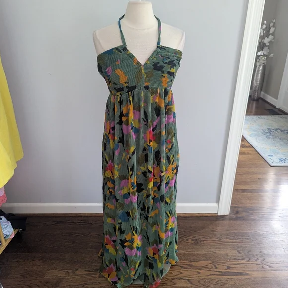green emerald velvet dress Kelly Green Halter Maxi Dress